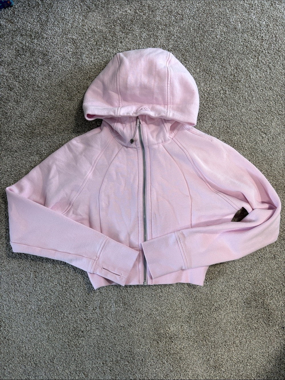 Lululemon Scuba Full-Zip Cropped Hoodie In Meadowsweet Pink - Picture 1 of 6